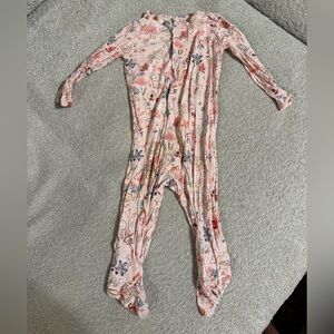 Magnetic Me Soft Pink Floral Kids One-Piece Pajamas 3-6 months
